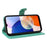 For Samsung Galaxy A15 5G PU Leather Cases Flower Pattern Wallet Stand Phone Cover with Strap - Green - 3