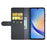 For Samsung Galaxy A35 5G Case Genuine Split Leather Phone Cover with Wallet Stand - Black - 2