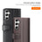 For Samsung Galaxy A35 5G Case Genuine Split Leather Phone Cover with Wallet Stand - Black - 5