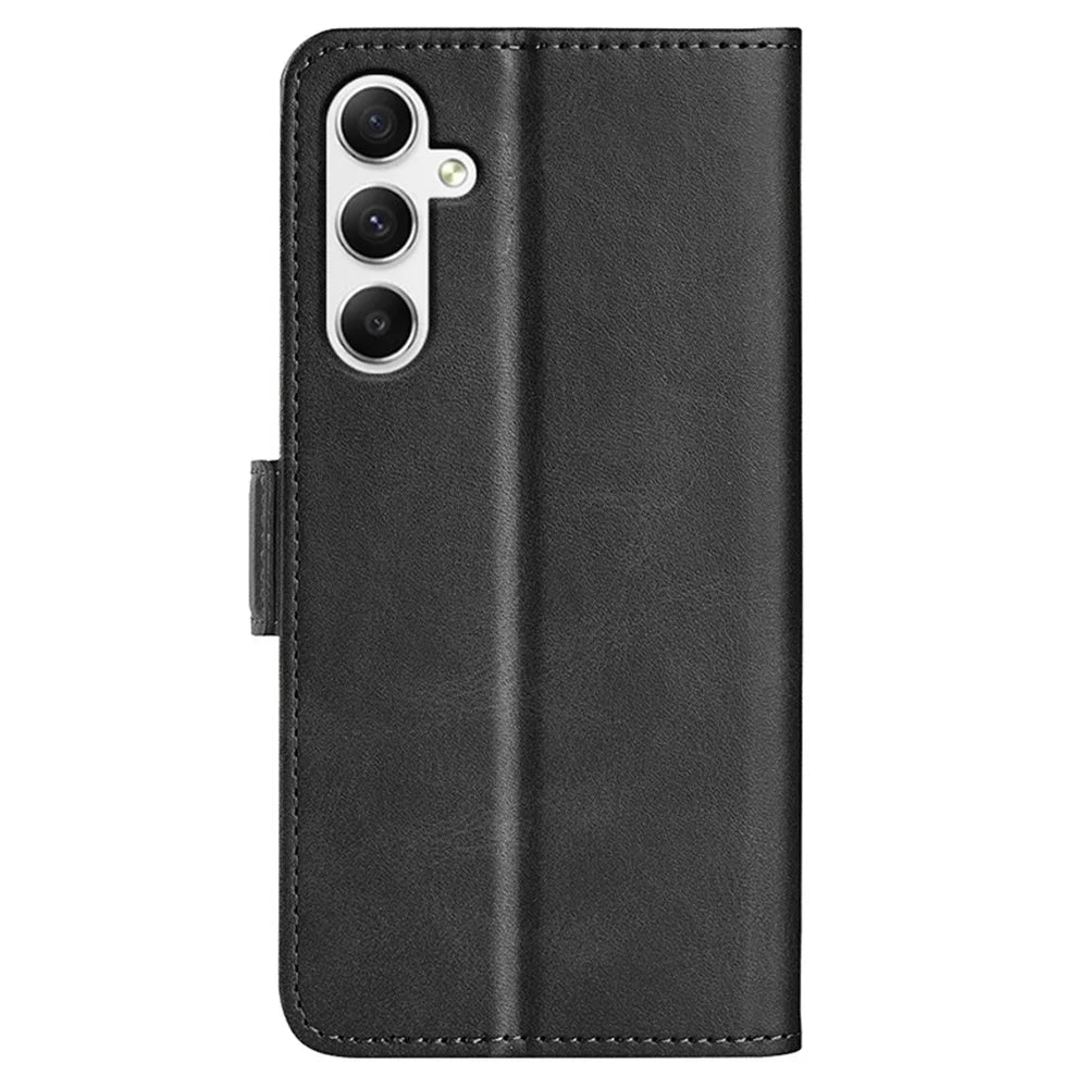 For Samsung Galaxy A35 5G PU Leather Wallet Case Flip Phone Cover with 3 Card Holder - Black - 7