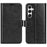 For Samsung Galaxy A35 5G PU Leather Phone Cover Crazy Horse Texture Wallet Card Slots Case - Black - 1