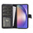 For Samsung Galaxy A55 5G Case PU Leather+TPU Color Splicing Phone Wallet Cover - Black - 2
