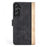For Samsung Galaxy A55 5G Case PU Leather+TPU Color Splicing Phone Wallet Cover - Black - 7