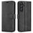 Wallet Case for Samsung Galaxy A55 5G Magnetic Flip PU Leather Phone Cover - Black - 1