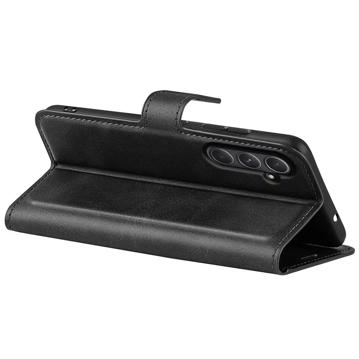Wallet Case for Samsung Galaxy A55 5G Magnetic Flip PU Leather Phone Cover - Black - 4