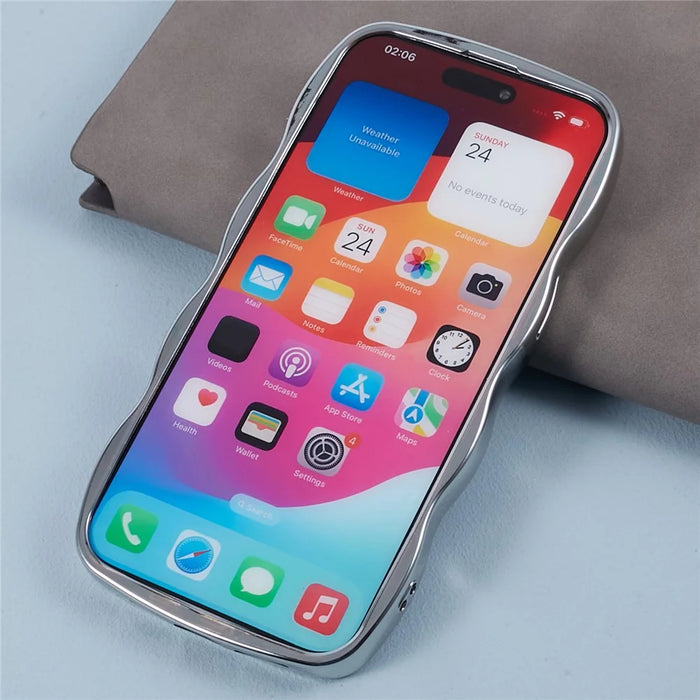HYT Series For iPhone 15 Pro Electroplated Phone Case TPU Makeup Mirror Cover - Silver - 2