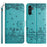 For Samsung Galaxy A35 5G Wallet Case Cell Phone Leather Flip Cover with Strap - Blue - 1