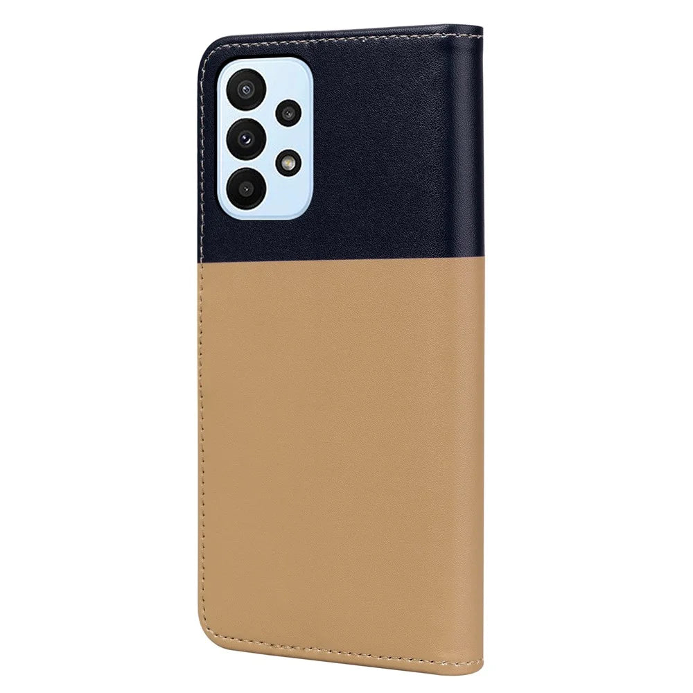 Cartoon Pet Series for Samsung Galaxy A23 4G / A23 5G (Global Version) Case Wallet Phone Cover - Khaki - 7