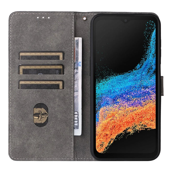 For Samsung Galaxy Xcover6 Pro 5G Phone Case Leather Cover RFID Blocking Wallet - Black - 2
