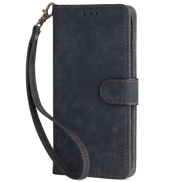 For Samsung Galaxy Xcover6 Pro 5G Phone Case Leather Cover RFID Blocking Wallet - Black - 6