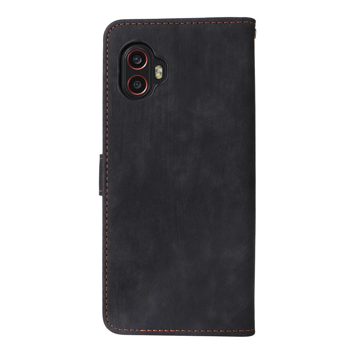 For Samsung Galaxy Xcover6 Pro 5G Phone Case Leather Cover RFID Blocking Wallet - Black - 7