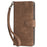 For Wiko Voix U616AT Phone Case RFID Blocking Leather Cover with Strap - Brown - 6