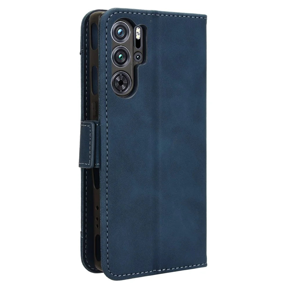 For ZTE nubia Red Magic 9 Pro 5G / 9 Pro+ 5G Wallet Phone Case Card Slots Leather Cover - Blue - 7