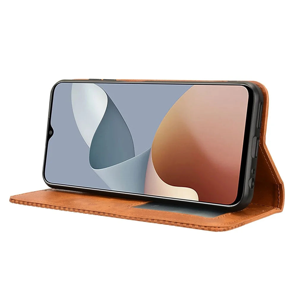 For ZTE Blade A73 / Blade V50 Vita / Blade V50 Design 4G / Axon 50 Lite Case PU Leather Phone Wallet - Brown - 3