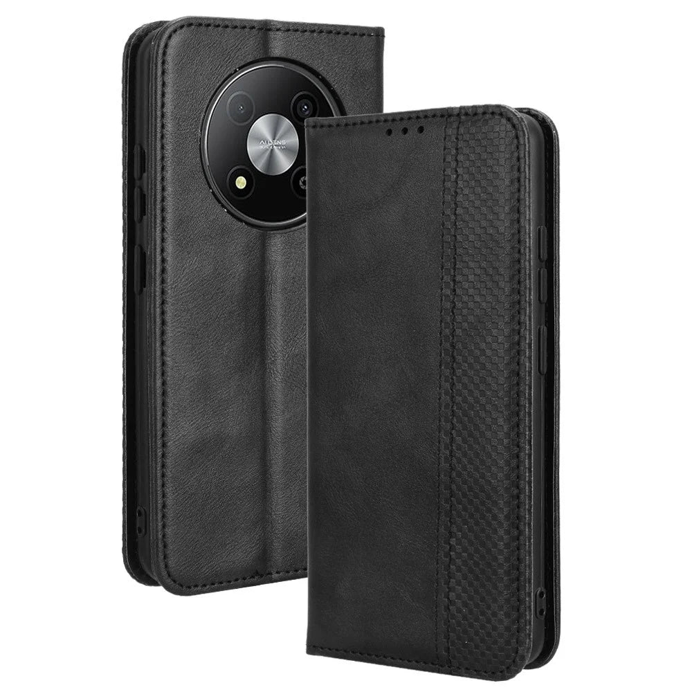 For ZTE Blade A73 Pro 5G / A73 5G / Optus X Pro 5G Leather Wallet Case Folio Flip Phone Cover - Black - 1