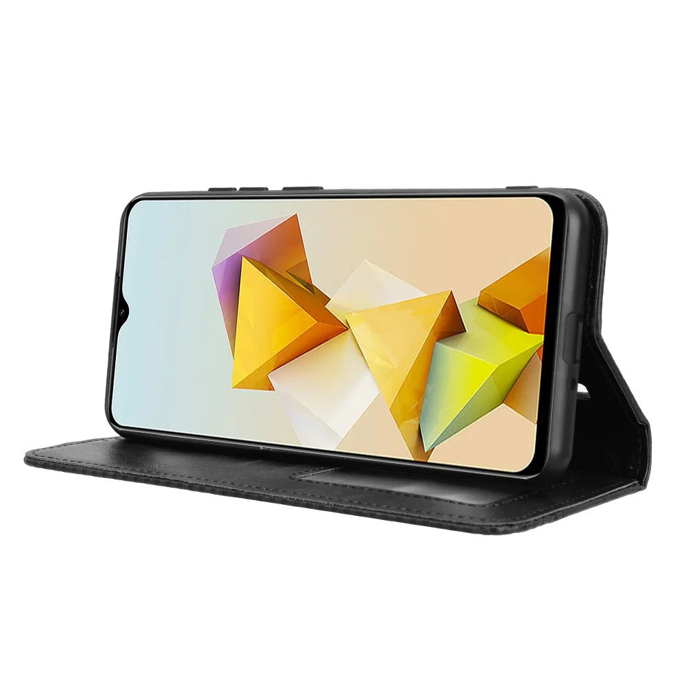 For ZTE Blade A73 Pro 5G / A73 5G / Optus X Pro 5G Leather Wallet Case Folio Flip Phone Cover - Black - 3