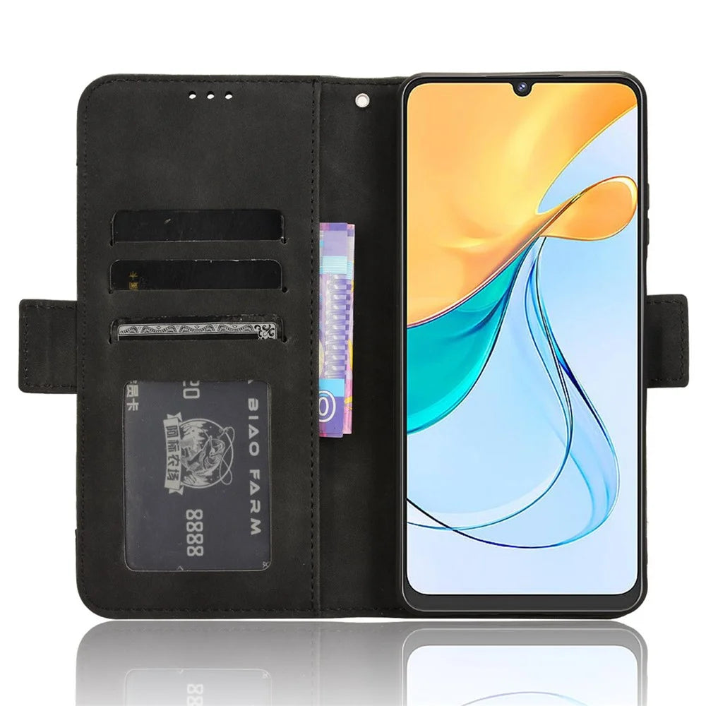 For ZTE Blade V50 Vita Phone Case Multiple Card Slots PU Leather Cover Wallet - Black - 3