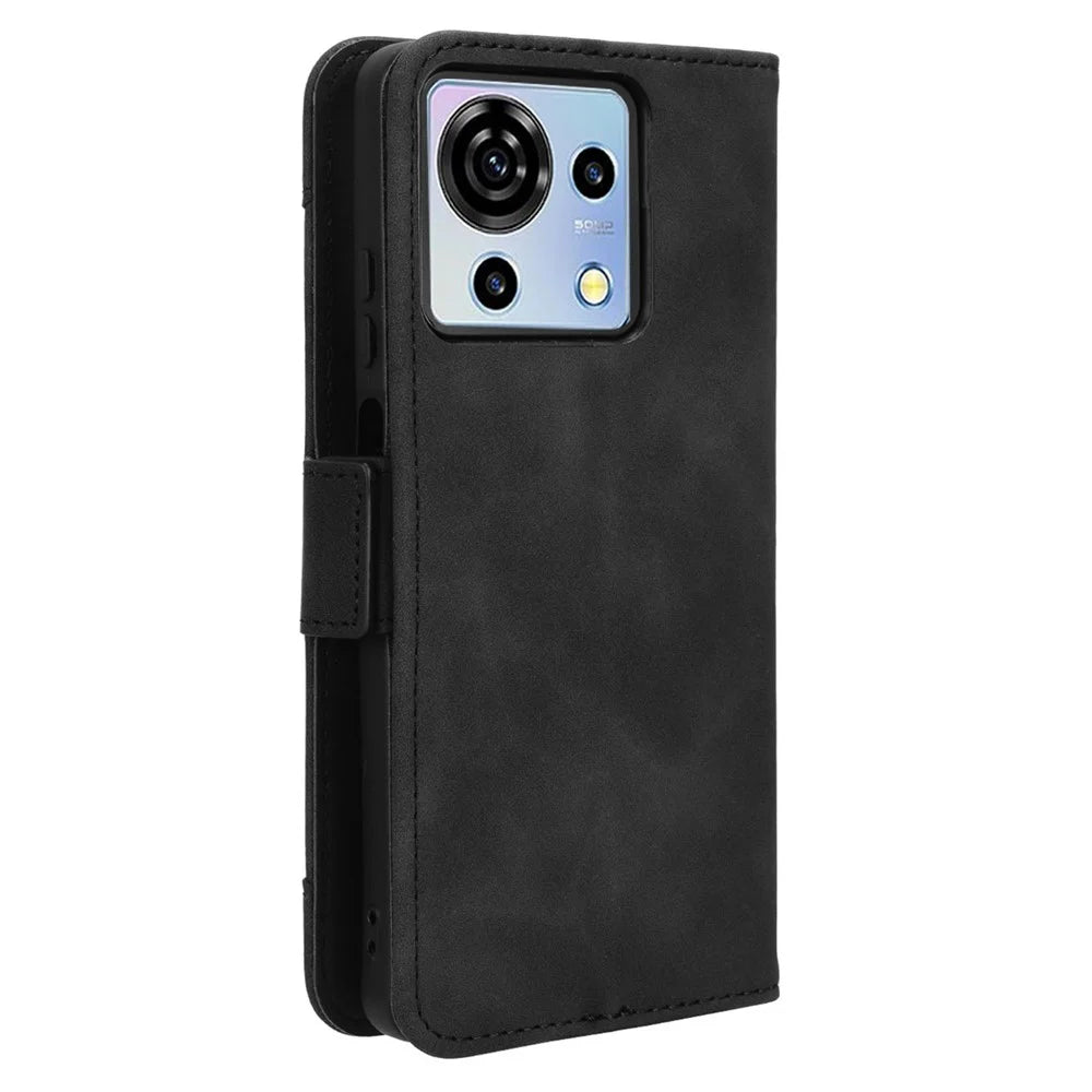 For ZTE Blade V50 Vita Phone Case Multiple Card Slots PU Leather Cover Wallet - Black - 7