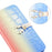 For iPhone 14 Protective Case Gradient Crocodile Texture Deer Decor Phone Shell with Stand - Blue - 4