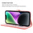 For iPhone 13 Crocodile Texture Case Gradient Color Leather Phone Cover with Strap - Red - 3