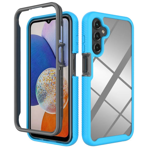 For Samsung Galaxy A15 4G / A15 5G Cell Phone Case Anti-Scratch PC+TPU Protective Back Cover - Baby Blue - 1
