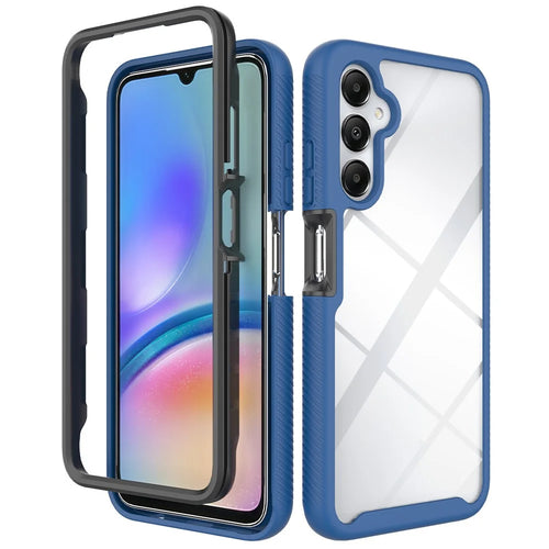 For Samsung Galaxy A05s 4G Case PC+TPU Shockproof Smart Phone Back Shell - Dark Blue - 1