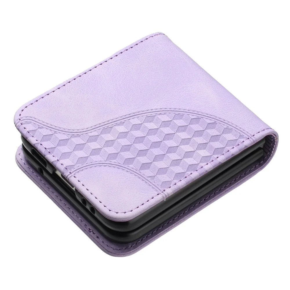 For Samsung Galaxy Z Flip3 5G Phone Case YX0060 Elephant Head Pattern Shockproof Cover - Purple - 3