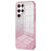 For Samsung Galaxy S22 Ultra 5G Slim Case Gradient Glitter Electroplating TPU Phone Cover - Pink - 1