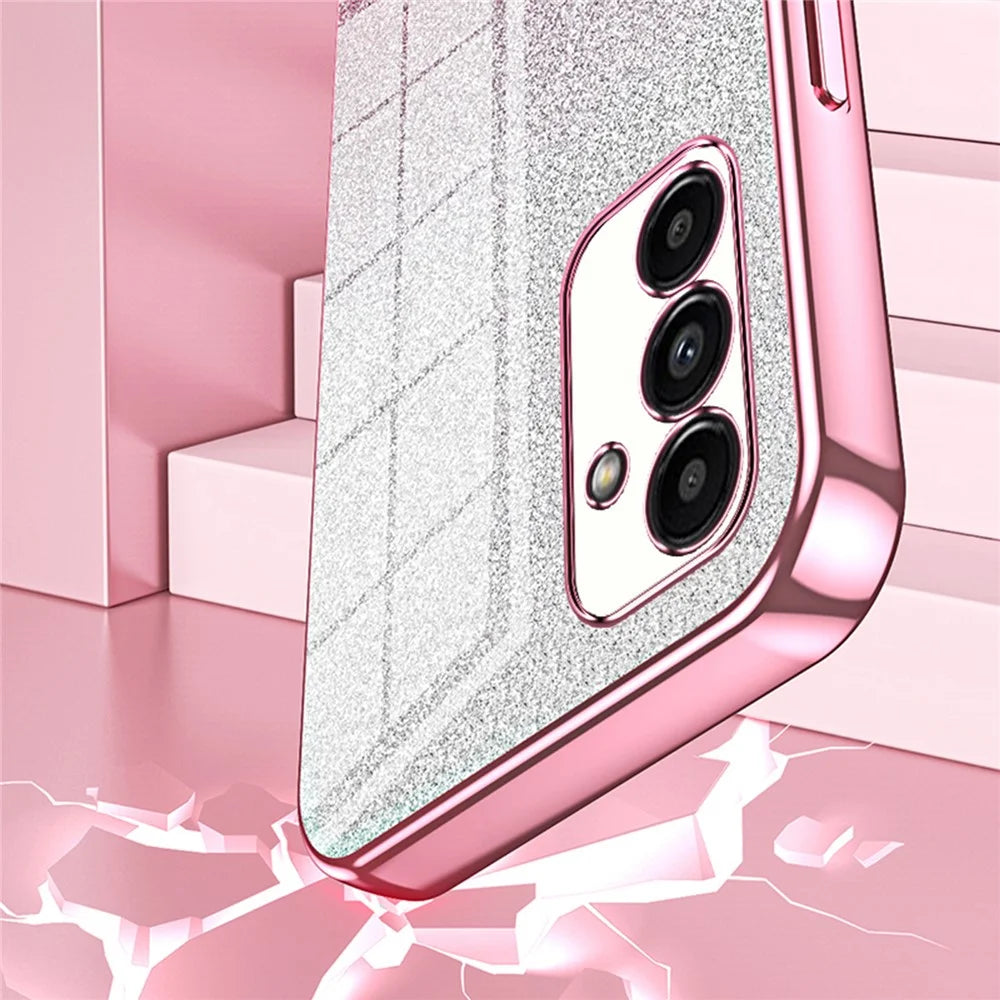 For Samsung Galaxy A13 5G Case Gradient Glitter Electroplated TPU Phone Case - Green - 2
