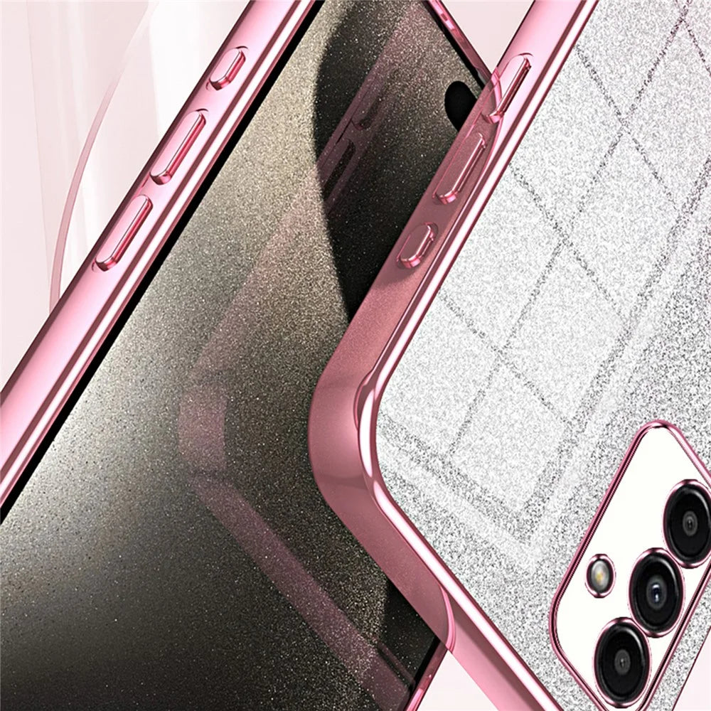 For Samsung Galaxy A13 5G Case Gradient Glitter Electroplated TPU Phone Case - Green - 3