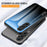 For Samsung Galaxy S24+ Case Tempered Glass+PC+TPU Phone Cover - Gradient Pink Blue - 4