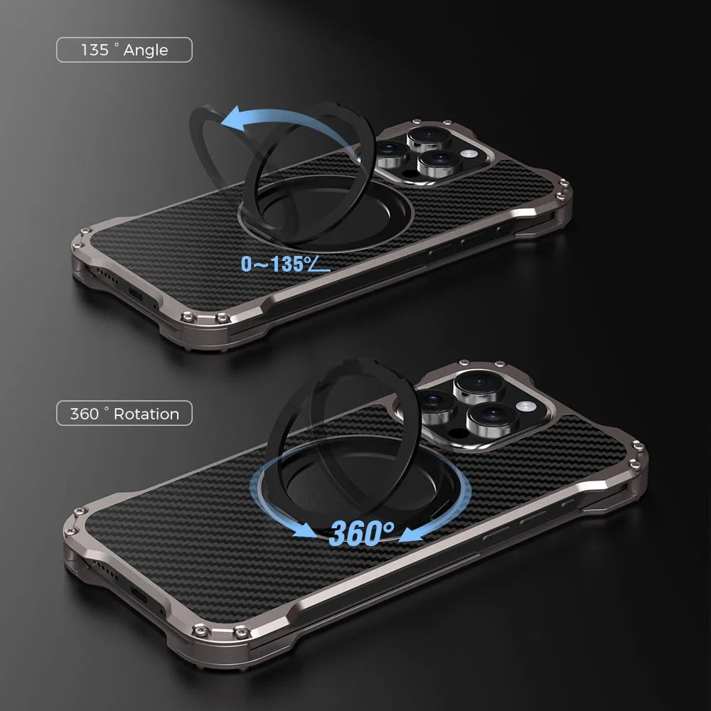 R-JUST RJ-51 For iPhone 15 Pro Magnetic Case Drop Protection Aluminum Alloy Phone Cover - 7