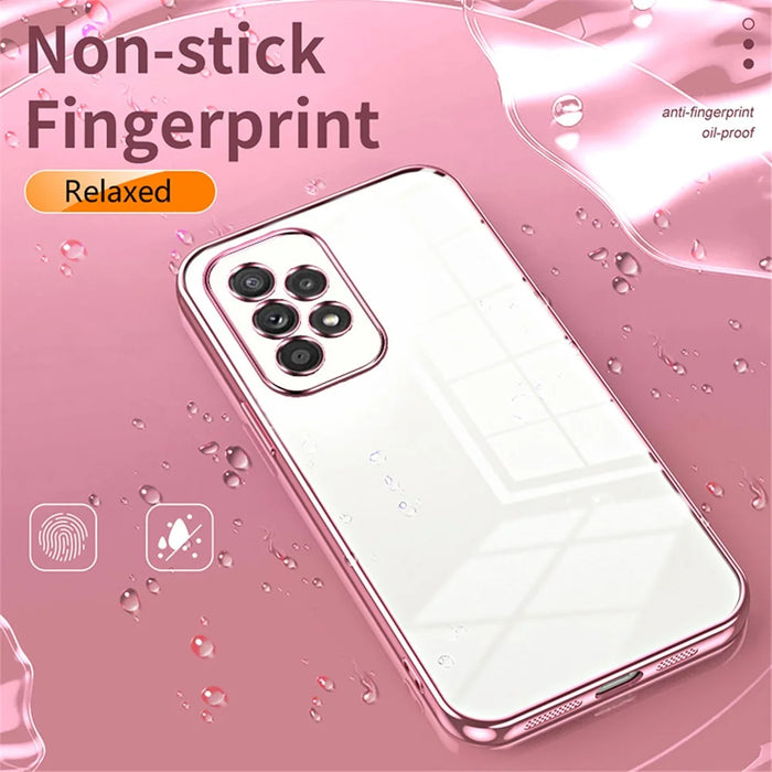 For Samsung Galaxy A33 5G TPU Phone Case Electroplated Fine Hole Lens Protection - Purple - 5