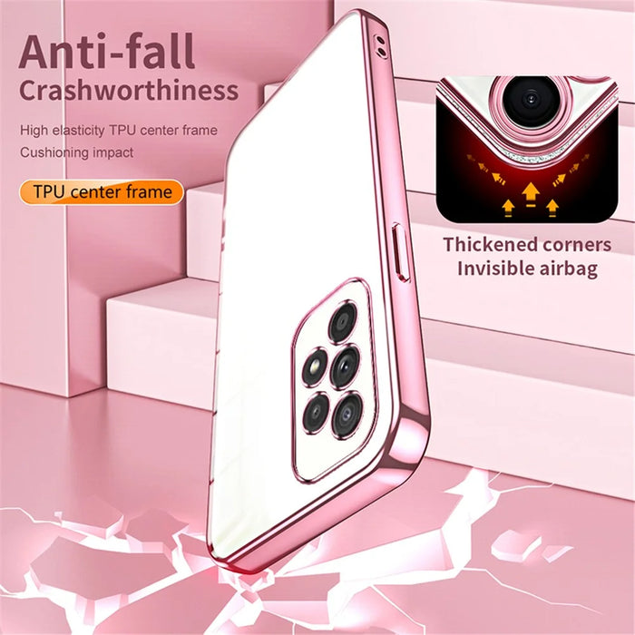 For Samsung Galaxy A33 5G TPU Phone Case Electroplated Fine Hole Lens Protection - Purple - 7