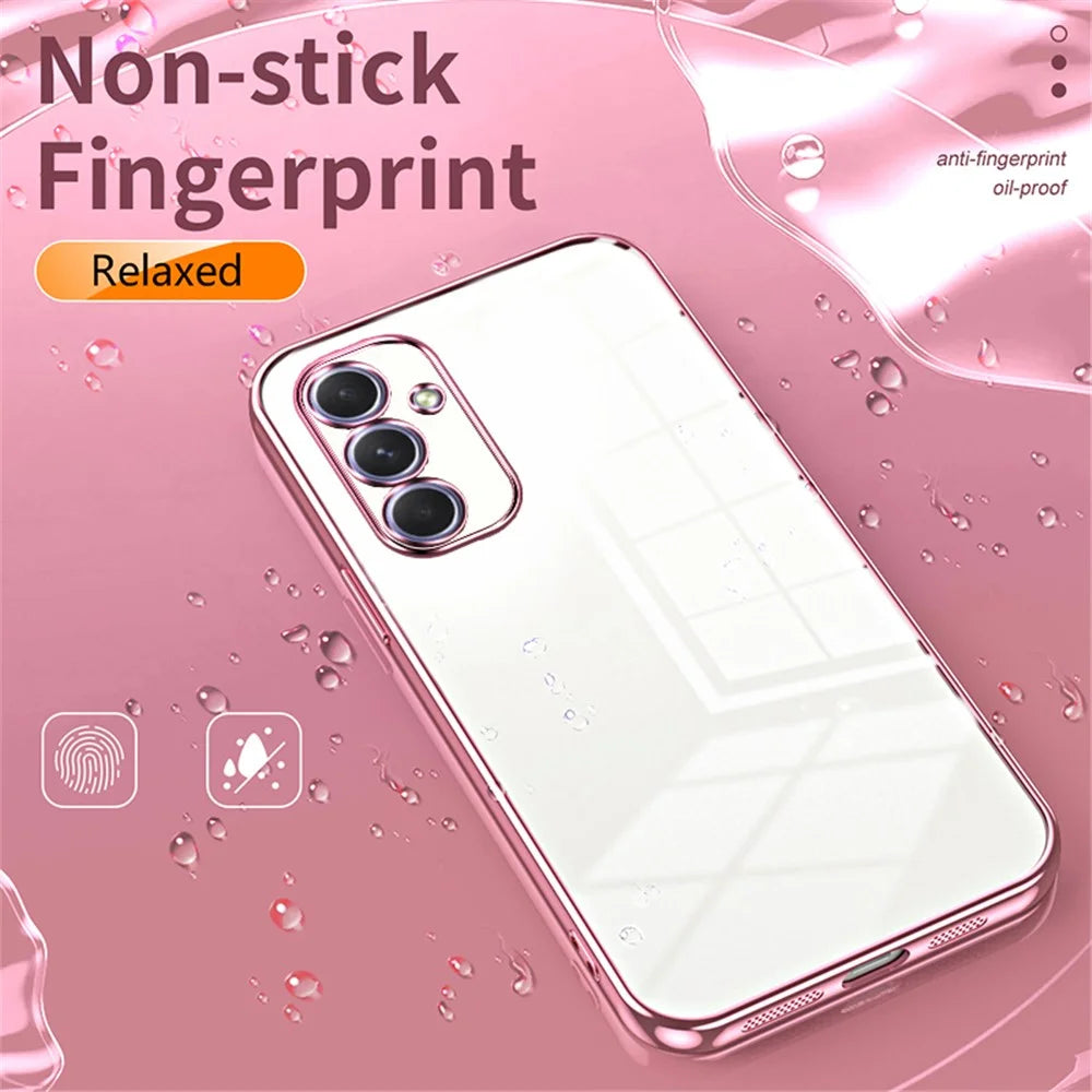 For Samsung Galaxy A54 5G Phone Case Precision Electroplated TPU Cover - Purple - 5