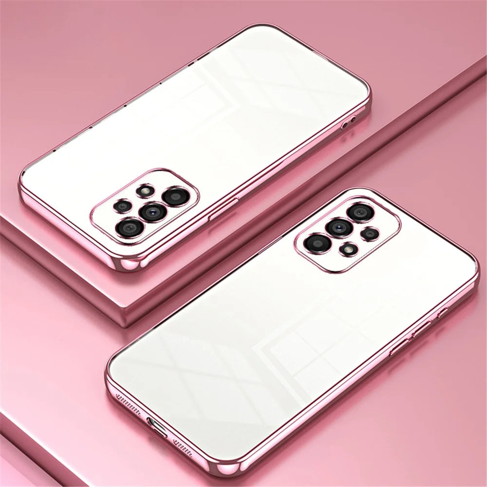 For Samsung Galaxy A53 5G TPU Phone Case with Electroplated Frame - Pink - 2