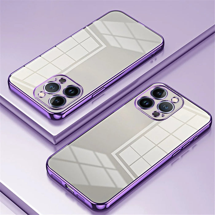 For iPhone 13 Pro Soft TPU Phone Case Precision Lens Cutouts - Purple - 2