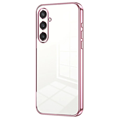 For Samsung Galaxy S23 FE TPU Phone Cover Electroplated Precision Case - Pink - 1