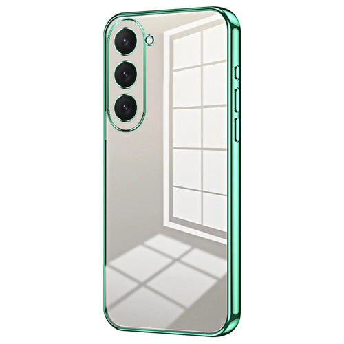 For Samsung Galaxy S23 Case Electroplated Shockproof TPU Phone Cover - Green - 1