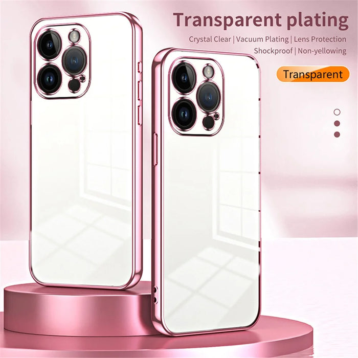 For iPhone 14 Pro TPU Case Electroplated Protective Slim Phone Cover - Transparent - 3