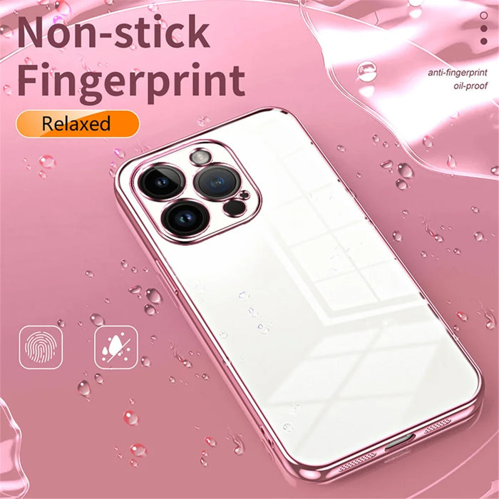 For iPhone 14 Pro TPU Case Electroplated Protective Slim Phone Cover - Transparent - 5