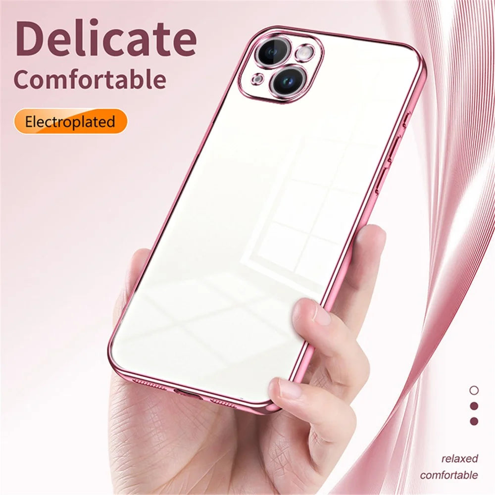 For iPhone 14 Plus TPU Case Electroplated Protective Phone Cover - Purple - 6