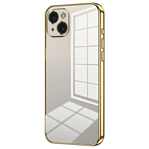 For iPhone 15 Plus Electroplating Case Anti-Drop TPU Phone Case - Gold - 1