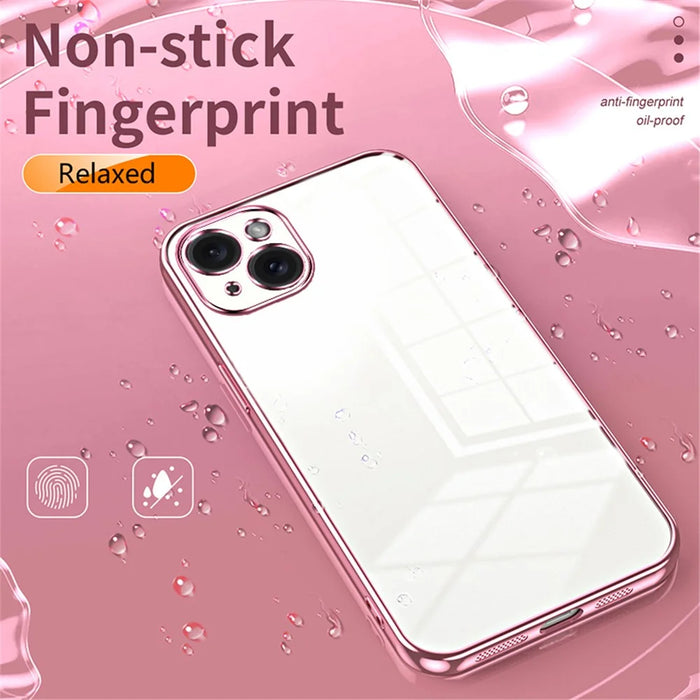 For iPhone 15 Plus Electroplating Case Anti-Drop TPU Phone Case - Gold - 5