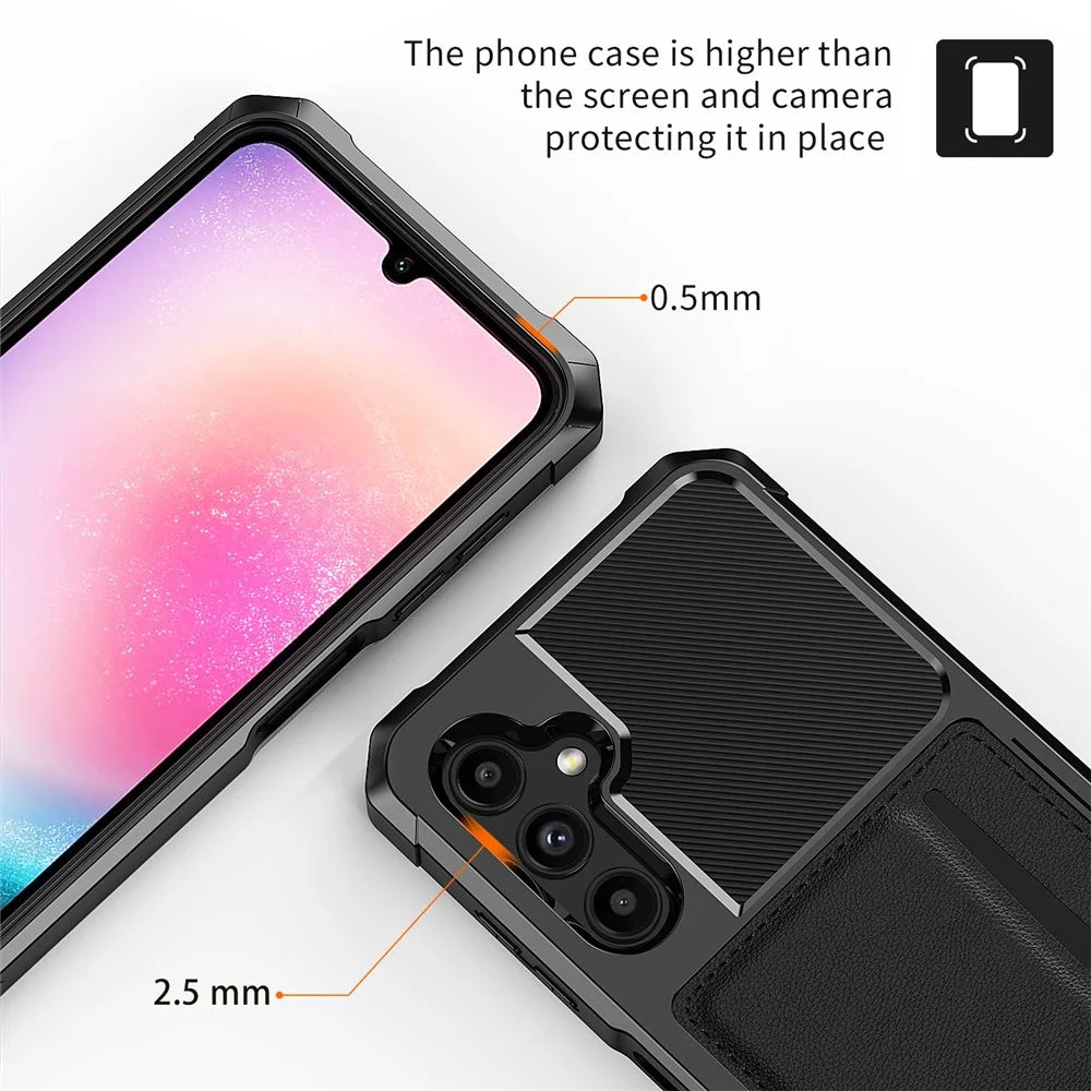 For Samsung Galaxy A15 5G Phone Case ZM02 Full Protection Cover Card Slot - 6
