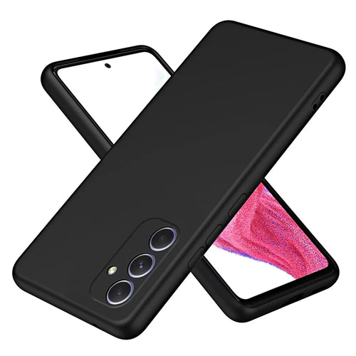 For Samsung Galaxy A55 5G Phone Case Rubberized TPU Cover 2.2mm Thickness - Black - 1
