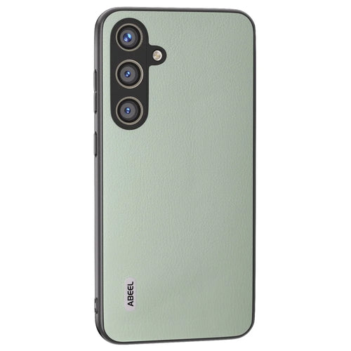 ABEEL For Samsung Galaxy S24+ Phone Case Ecological Texture Leather Cover Soft Touch - Green - 1