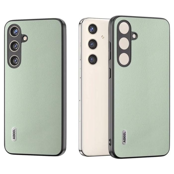ABEEL For Samsung Galaxy S24+ Phone Case Ecological Texture Leather Cover Soft Touch - Green - 2
