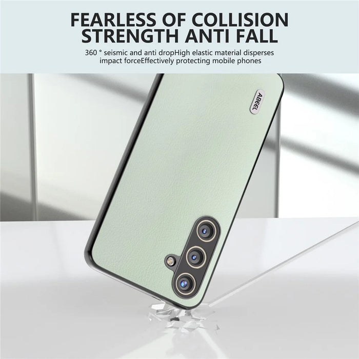 ABEEL For Samsung Galaxy S24+ Phone Case Ecological Texture Leather Cover Soft Touch - Green - 3