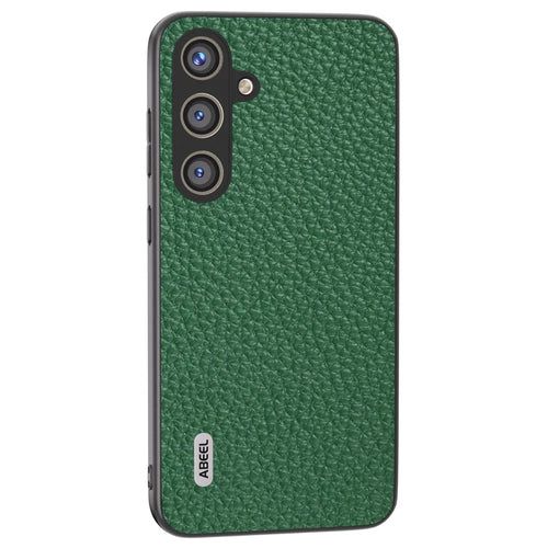 ABEEL Litchi Texture Cover for Samsung Galaxy S24+ Cowhide Leather+PC+TPU Phone Case - Green - 1